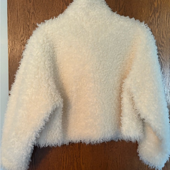 LisaMaree Brand Sherpa Wool Jacket in cream, small - Picture 11 of 16